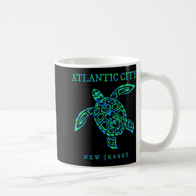 Atlantic City New Jersey Sea Turtle Boys Girls Tod Kaffeetasse (Rechts)