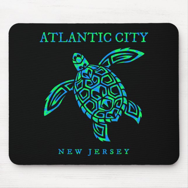 Atlantic City New Jersey Sea Turtle Boys Girls Tod Mousepad (Vorne)