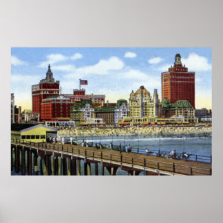 Atlantic City New Jersey Shoreline View Poster