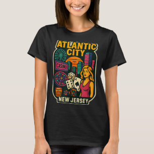 Atlantic City New Jersey Urlaub Casino Spielhalle T-Shirt