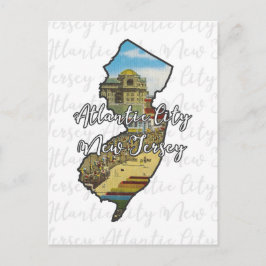 Atlantic City, New Jersey Vintag inspiriert Postka Postkarte