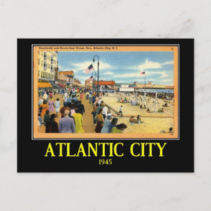 Atlantic City, New Jersey, Vintage Postkarte