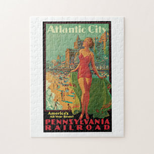 Atlantic City, New Jersey Vintage Travel Puzzle