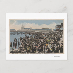Atlantic City, NJ - Holiday Crowd am Strand Postkarte