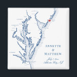 Atlantic City NJ Jersey Shore Map Wedding Magnet<br><div class="desc">Schnelle und einfache Bestellung! Diese Ansichtsmagnete von Atlantic City, New Jersey machen aus New Jersey Hochzeitsvorzüge, die Sie in Ihre Begrüßungstaschen für die atlantische Hochzeit in Urlaubsort aufnehmen können. Bewegen Sie das Herz, indem Sie unter "Anpassen" auf "Bearbeiten mit dem Designwerkzeug" klicken. Mit einer Karte von Chesapeake Bay mit Artwork...</div>