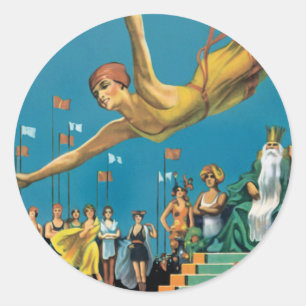 Atlantic City Pageant Runder Aufkleber