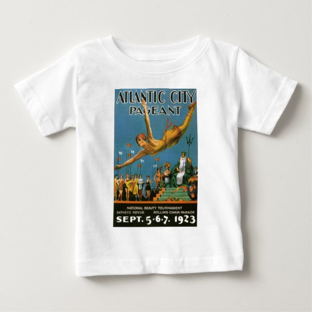 Atlantic City Pageant Vintage Poster Baby T-shirt (Vorderseite)