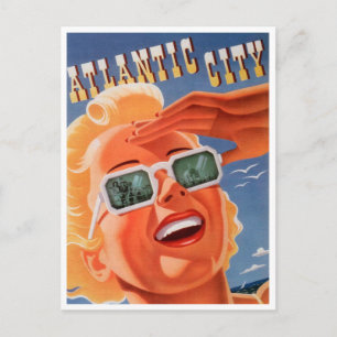 Atlantic City, Pennsylvania Vintage Reise Postkarte