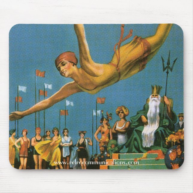 Atlantic City Poster-Maustaste Mousepad (Vorne)