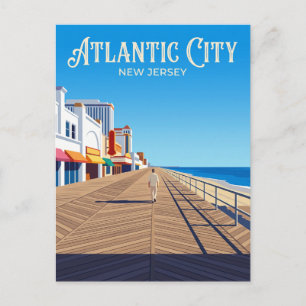 Atlantic City Promenade USA Postkarte