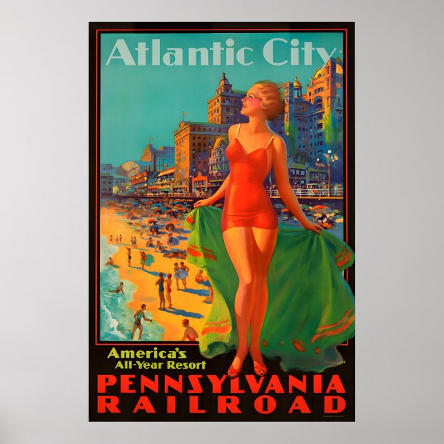 Atlantic City Reiseplakat Poster (Vorne)