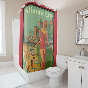 Atlantic City Resort, Pennsylvania Railroad Reise Duschvorhang