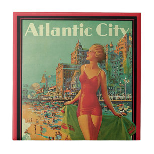 Atlantic City Resort, Pennsylvania Railroad Reise Fliese
