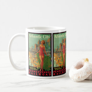 Atlantic City Resort, Pennsylvania Railroad Reise Kaffeetasse