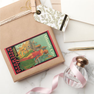 Atlantic City Resort, Pennsylvania Railway Travel Rechteckiger Aufkleber