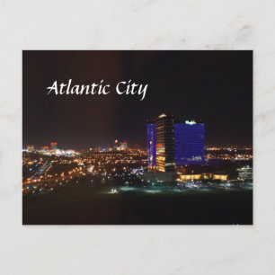 Atlantic City Skyline Postkarte