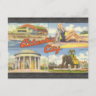 Atlantic City, Vintag Postkarte