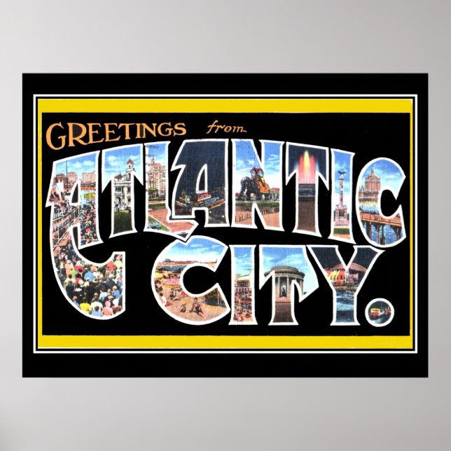 Atlantic City Vintage Poster (Vorne)