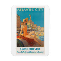 Atlantic City Vintage Travel Poster