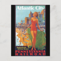 Atlantic City Vintage Travel Poster