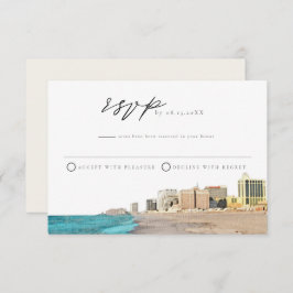 ATLANTIC CITY Wasserfarbe UAWG Postkarte