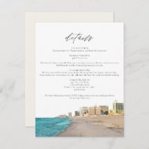 ATLANTIC CITY Watercolor Beach Skyline - Detailkar