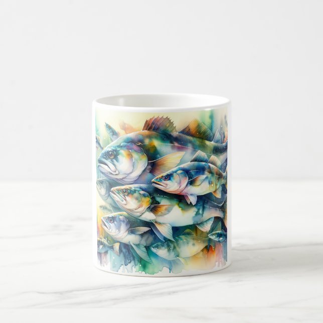 Atlantic Cod 030624AREF108 - Watercolor Kaffeetasse (Mittel)