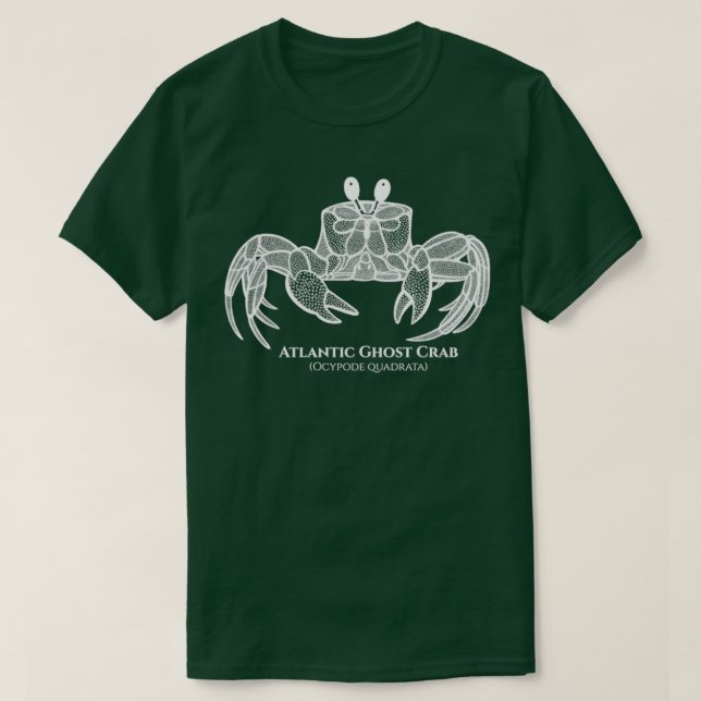 Atlantic Ghost Crab mit Namen Tierdesign auf kh T-Shirt (Design vorne)