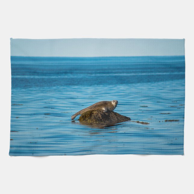 Atlantic Harbor Seal Geschirrtuch (Horizontal)