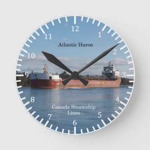 Atlantic Huron clock Runde Wanduhr