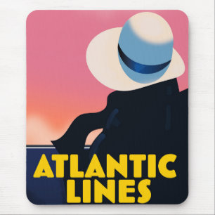 Atlantic Lines Kreuzfahrtschiff-Reiseplakat Mousepad