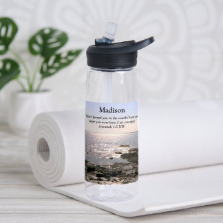 Atlantic Ocean Foto Gott wusste, dass du Bibelvers Trinkflasche
