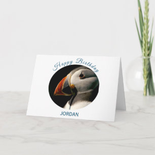 Atlantic Puffin Bird Birthday Wildlife Foto Card Karte