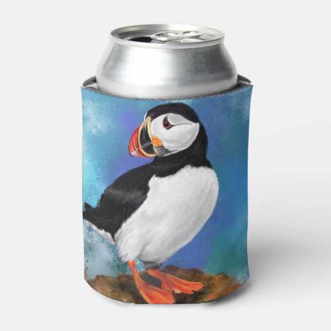 Atlantic Puffin Bird Can Cooler Dosenkühler (Kanne Vorderseite)