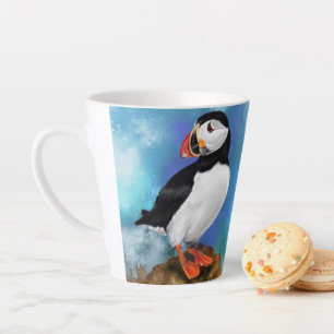 Atlantic Puffin Bird Latte Tasse - Malerei
