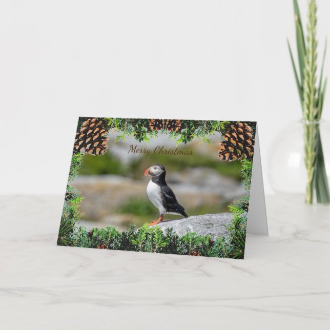 Atlantic Puffin Christmas Card Karte (Vorderseite)