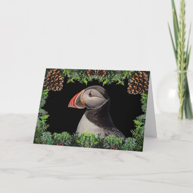 Atlantic Puffin Christmas Card Karte (Vorderseite)