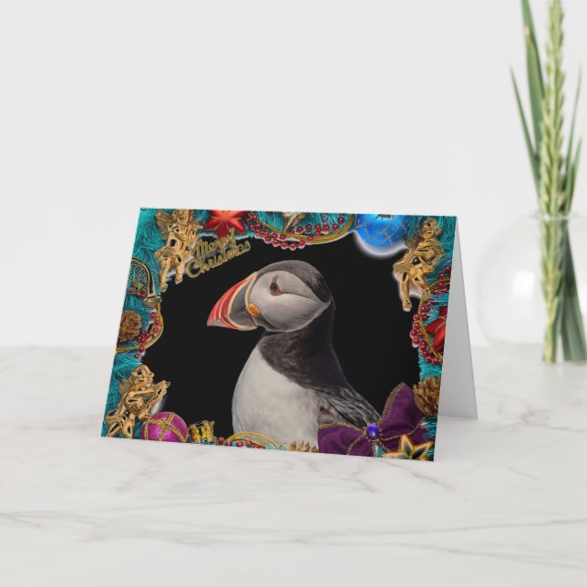 Atlantic Puffin Christmas Card Karte (Vorderseite)