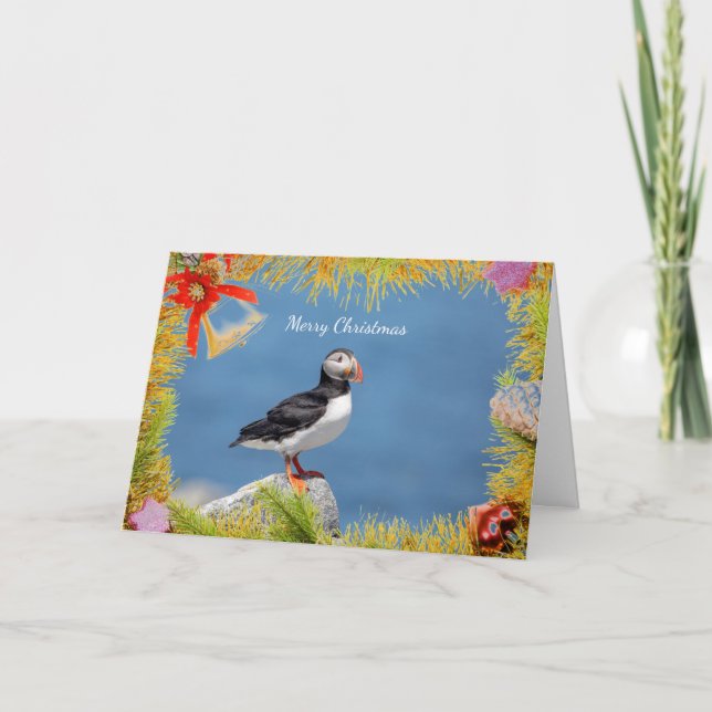 Atlantic Puffin Christmas Card Karte (Vorderseite)