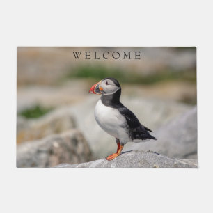 Atlantic Puffin in Machias, Maine Fußmatte