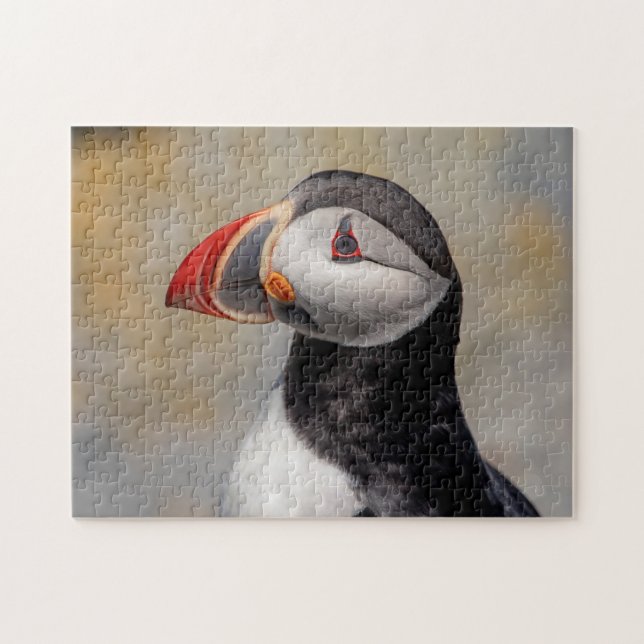 Atlantic Puffin in Machias, Maine Puzzle (Horizontal)