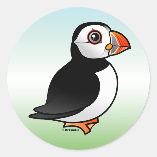 Atlantic Puffin Runder Aufkleber (Vorderseite)