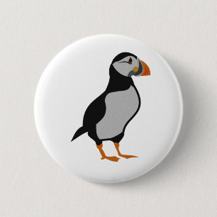 Atlantic Puffin Stehend Button