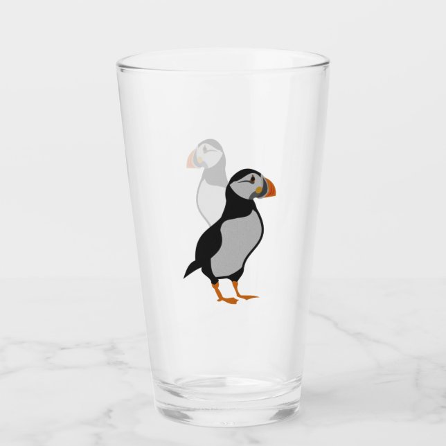 Atlantic Puffin Stehend Glas (Vorderseite)