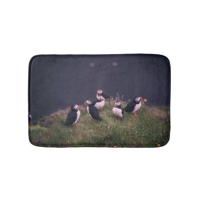 Atlantic Puffins Bath Mat Badematte (Vorderseite)