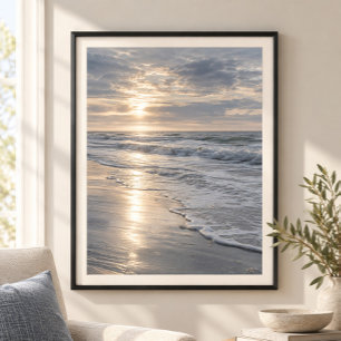 Atlantic Silver Morning Kunstprint Poster