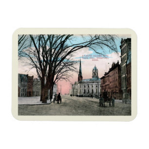 Atlantic Square, Stamford, CT im Vintage-Stil Magnet
