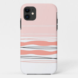 Atlantic Stripe Pink horizontales iPhone Gehäuse 11 Hülle