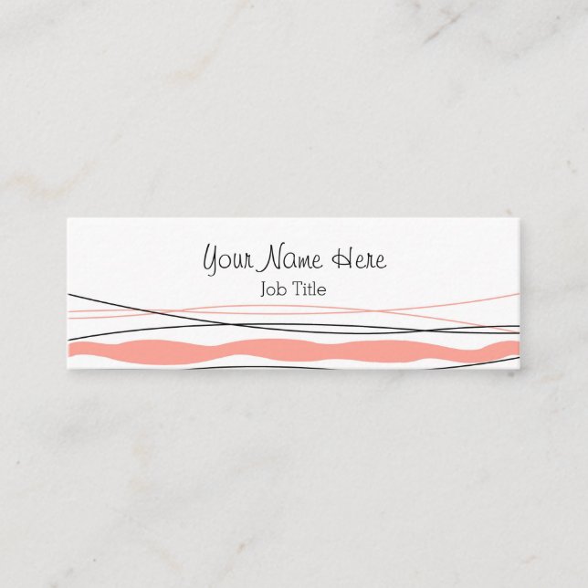 Atlantic Stripe Pink Visitenkartenmagie Mini Visitenkarte (Vorderseite)