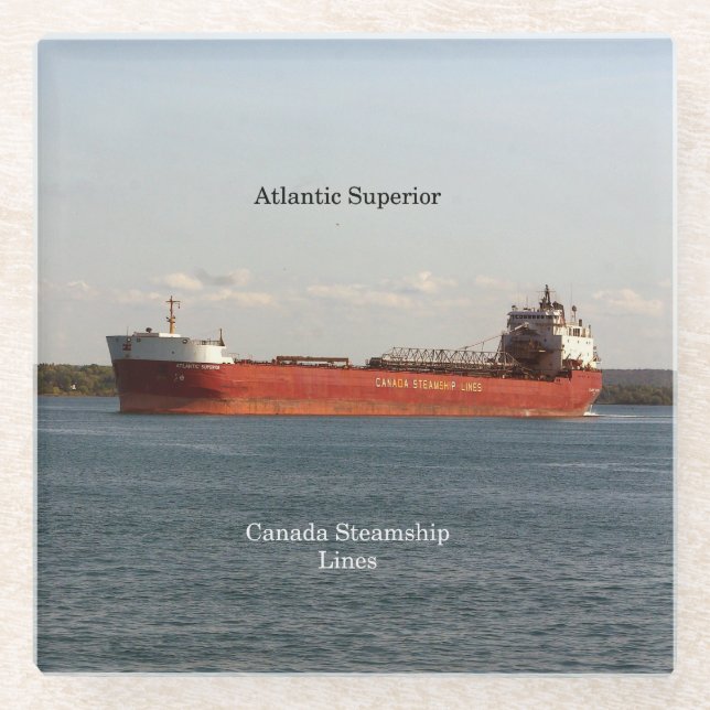 Atlantic Superior glass Untersetzer (Vorderseite)